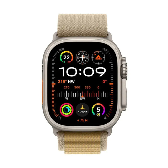 APPLE Watch Ultra2 v2 Cellular 49mm Natural Titanium Case with Tan Alpine Loop L - Смарт часовници<<<Преносими