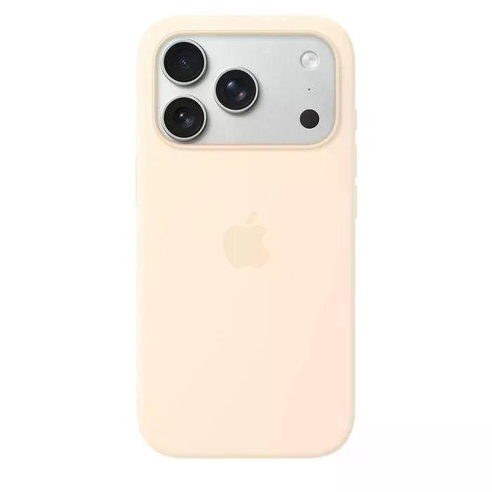 Apple iPhone 17 Pro Silicone MagSafe Vanilla Case mhvx4