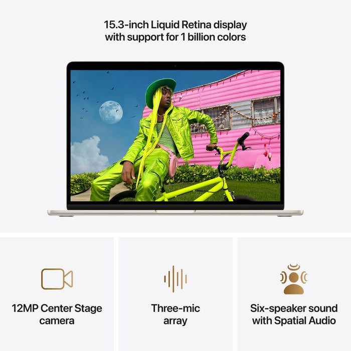 Laptop Apple MacBook Air 15" M5 512GB Starlight mdvd4 , 15.30 , 16 , 512 , Apple M5 , Apple M5 10 Core , Apple M5 10 Core GPU , Mac OS
