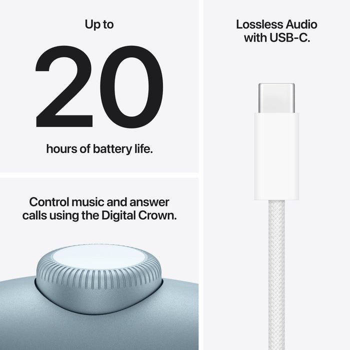 Headphones with microphone Apple Airpods Max 2 - Blue mhwm4, Bluetooth, OVER-EAR