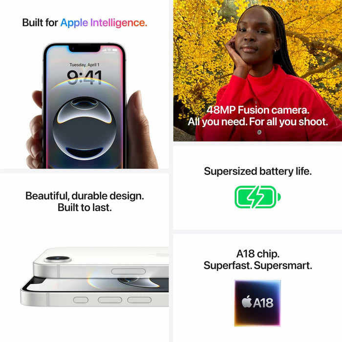 Smartphone Apple Iphone 16E 6,1" 128 GB White