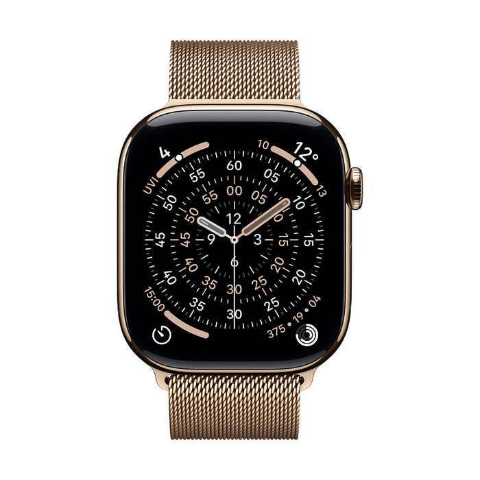 Smart watch Apple Watch 11 Cell 46mm Gold/Milanese M/L mfd84 , 2.00 , Apple S10 SiP 64-bit Dual Core , 64