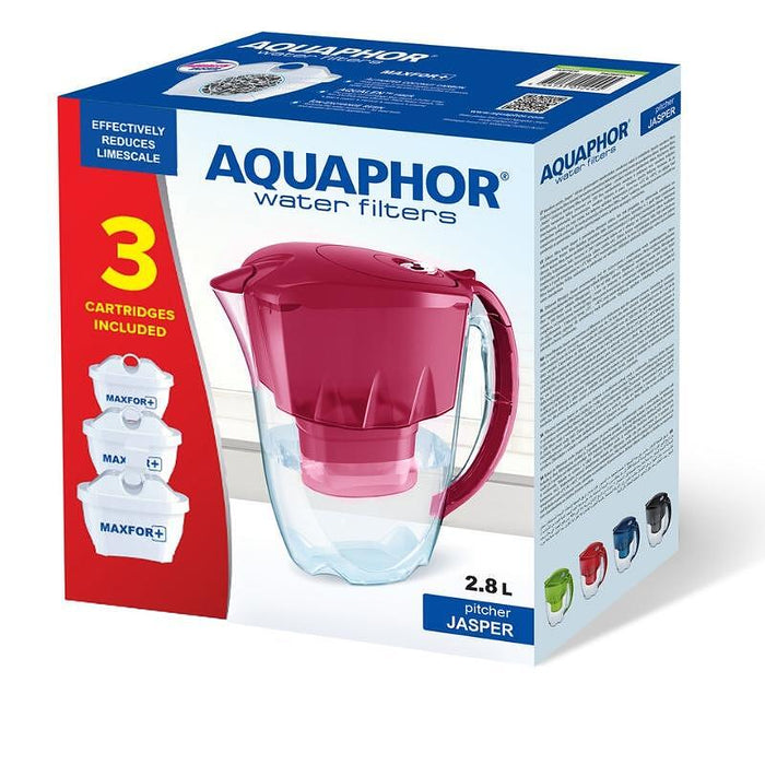 Aquaphor JASPER RED Filter Jug + 3 FILTER (190065), 2.8 L