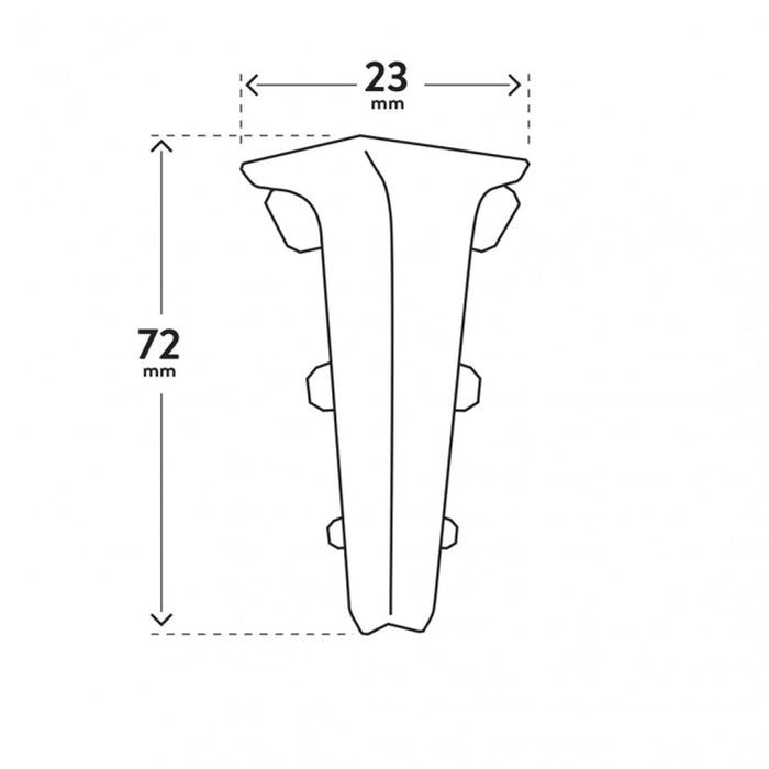 INTERNAL CORNER FOR PVC SKIRTING ARBITON INDO OAK JERSEY