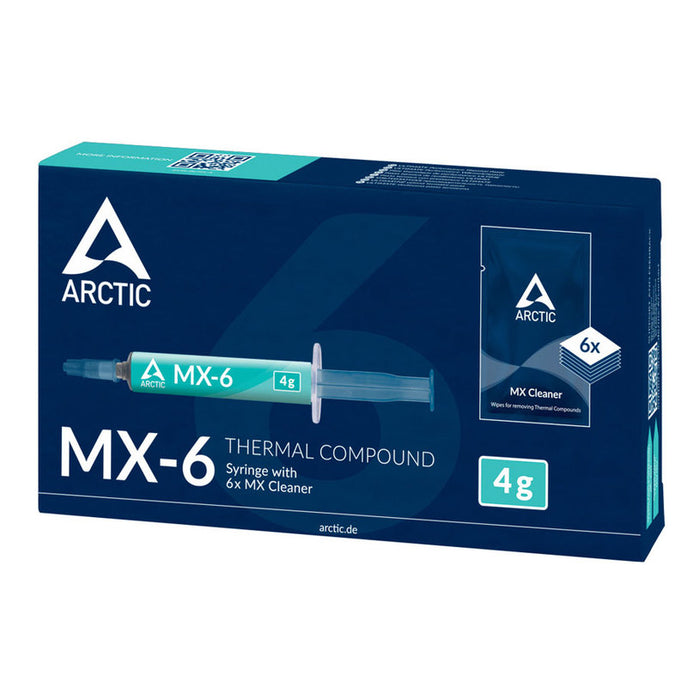 Thermal paste with 6 cleaning wipes ARCTIC MX-6, 4g, Grey