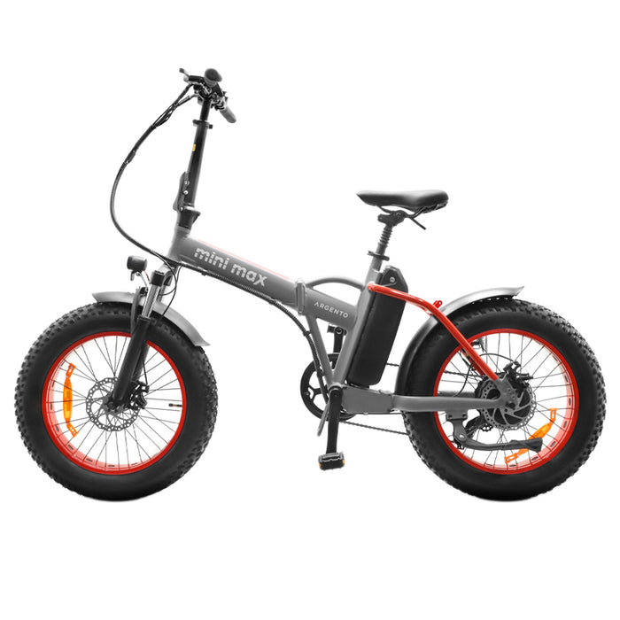 Electric bicycle ARGENTO MINIMAX RED MY2025 250 W, UP TO 25 KM/H, MILEAGE UP TO 70 KM, 20.00 "