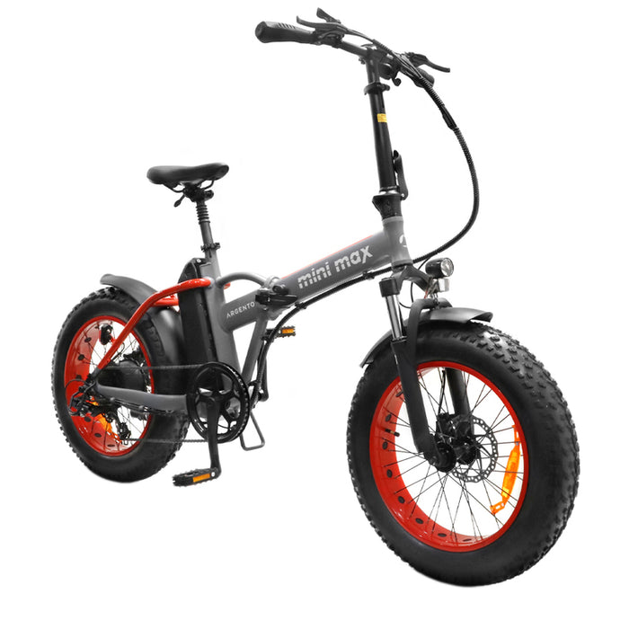 Electric bicycle ARGENTO MINIMAX RED MY2025 250 W, UP TO 25 KM/H, MILEAGE UP TO 70 KM, 20.00 "