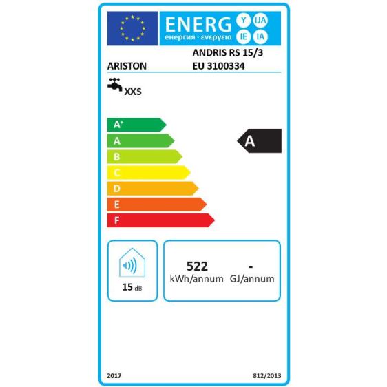 Boiler ARISTON ANDRIS RS 15 L OVER SINK