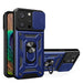 Armor Camshield Case with Stand and Camera Cover for iPhone 15 Pro Max Hybrid Armor Camshield - Blue - Cell phone cases