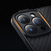 Armored case for iPhone 14 Pro Max compatible with MagSafe Baseus Synthetic Fiber tempered glass - black - Cell phone
