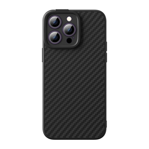 Armored case for iPhone 14 Pro Max compatible with MagSafe Baseus Synthetic Fiber tempered glass - black - Cell phone
