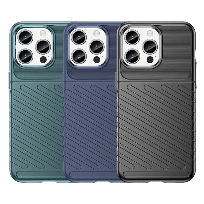 Armored iPhone 15 Pro Max Thunder Case - blue - Cell phone cases and covers<<<HurtelXML
