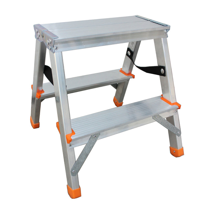 ALUMINUM LADDER TWO-SIDED 2 STEPS ARON BSS-2