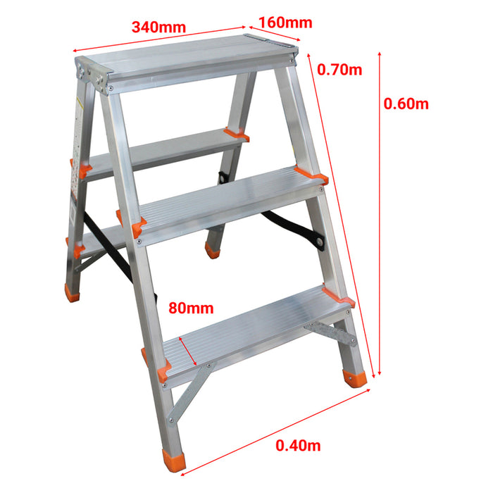 ALUMINUM LADDER TWO-SIDED 2X3 ARON BSS-3