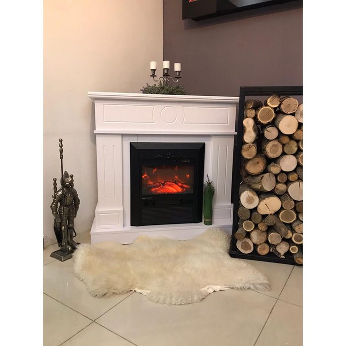 FIREPLACE AND COVERING ART FLAME AMBASADOR WHITE&CRISTINA