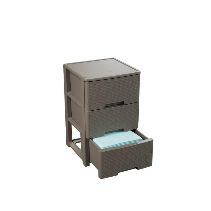 CABINET 3 DRAWERS 39X38.5X61.5CM TAUPE