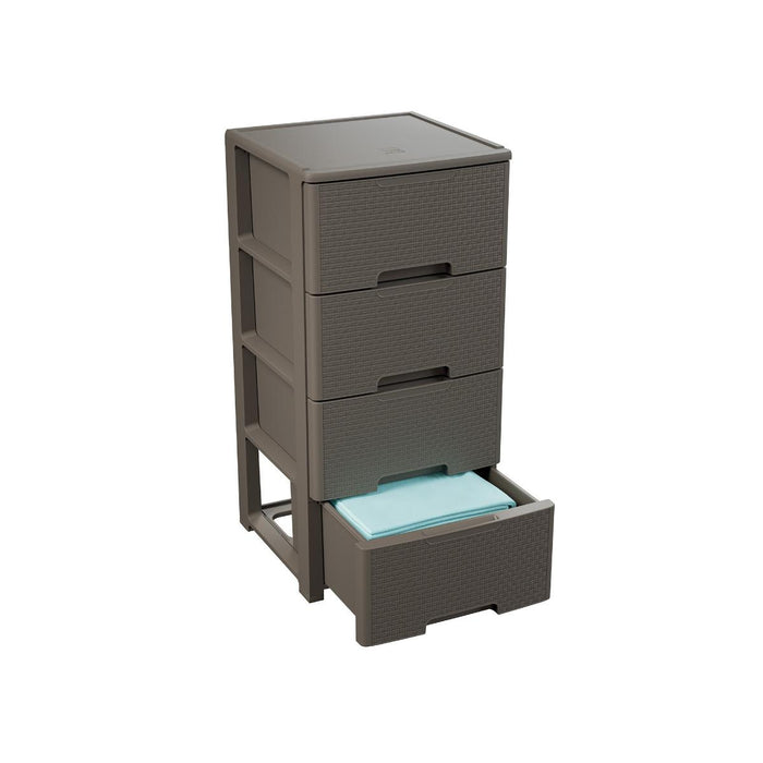 CABINET 4 DRAWERS 39X38.5X80.5CM TAUPE
