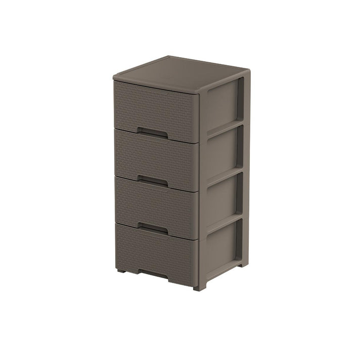 CABINET 4 DRAWERS 39X38.5X80.5CM TAUPE