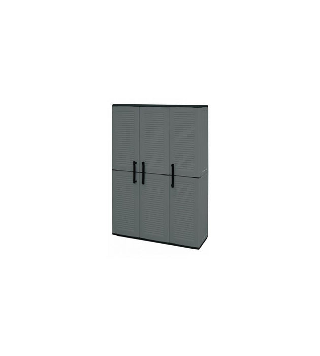 THREE WING PVC CABINET 102X37X163CM GRAY 3X10