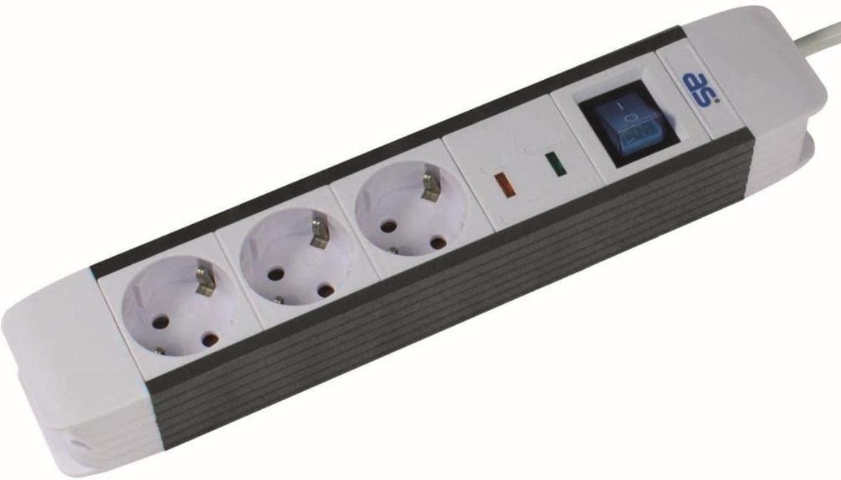 SWITCH WITH PROTECTION SCHWABE 3 SOCKETS
