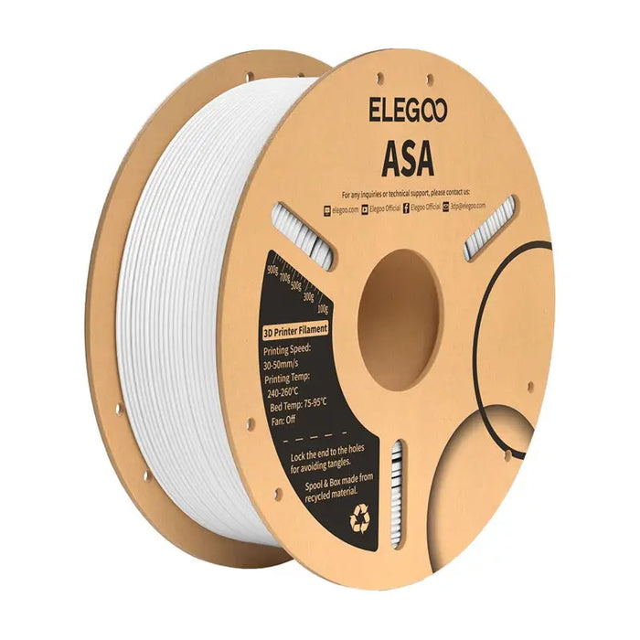 ASA ELEGOO Filament (White) - Filaments<<<3D Printing<<<Creative Technologies<<<InnproXML
