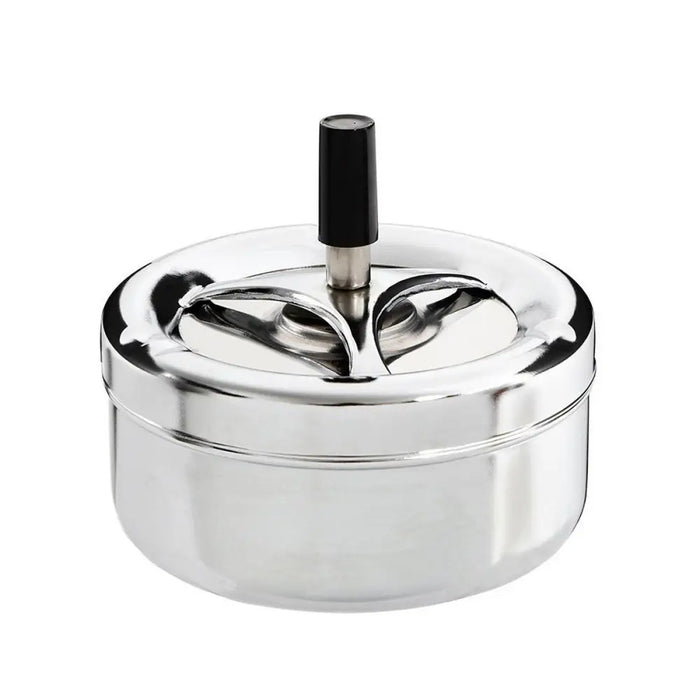 Ashtray Excellent Houseware With lid Rotating Silver Multicolour metal Stainless steel Ø 9,5 cm - Декорация и