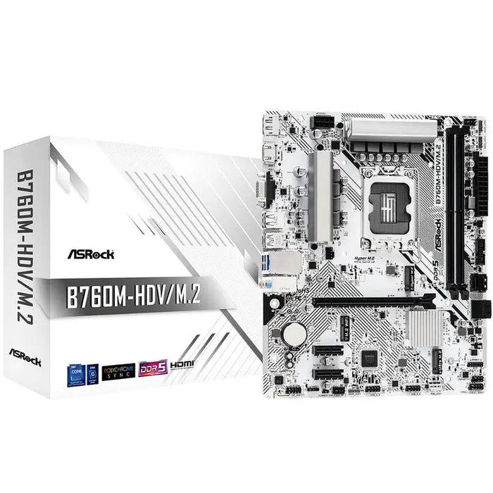 Asrock B760M-HDV/M.2 - Дънни платки<<<ASROCK компоненти за компютри<<<ASROCK<<<PolyComp&&&Дънни