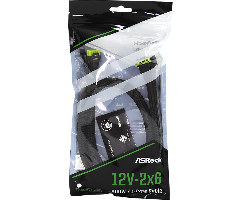 Cable ASRock 90° 12V-2x6 600W ATX 3.1 and PCIe 5.1
