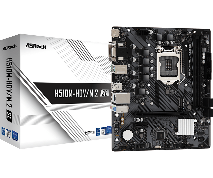 Motherboard ASRock H510M-HDV/M.2 SE, LGA1200, DDR4, mATX