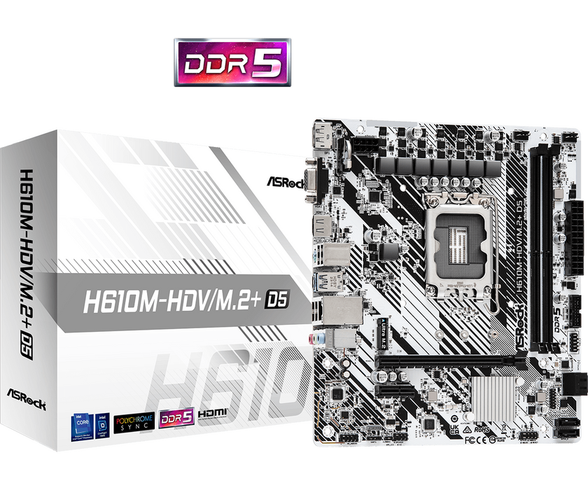 ASRock H610M-HDV/M.2+ D5 LGA1700 motherboard