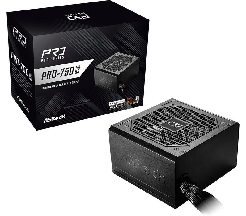 ASRock PRO-750B 750W 80+ Bronze PCIE 5.1 Ready Power Supply