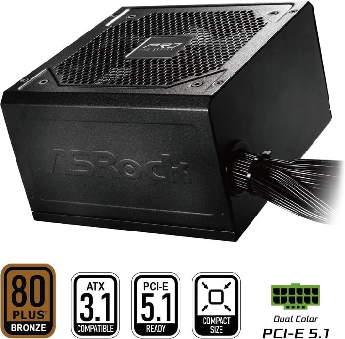 ASRock PRO-750B 750W 80+ Bronze PCIE 5.1 Ready Power Supply