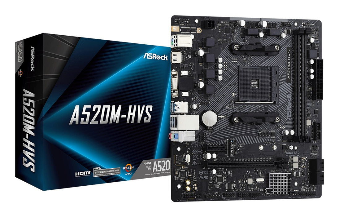 Motherboard ASRock A520M-HVS, Socket AM4, mATX