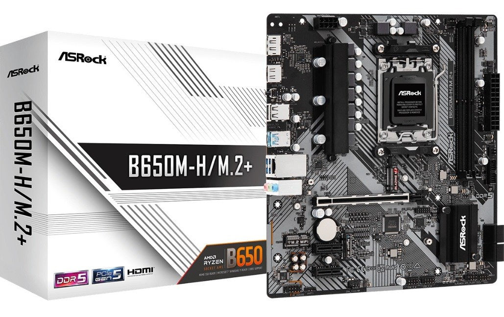 Motherboard ASROCK B650M-H/M.2+, Socket AM5, 2xDDR5
