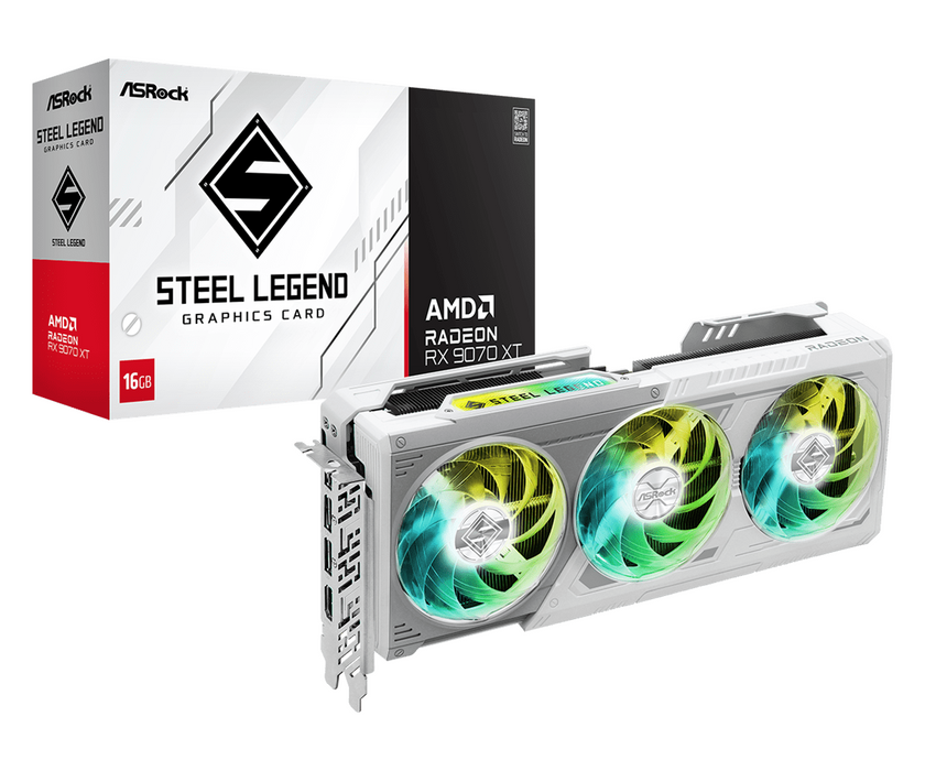 Video card ASRock RADEON RX 9070 XT STEEL LEGEND 16GB GDDR6