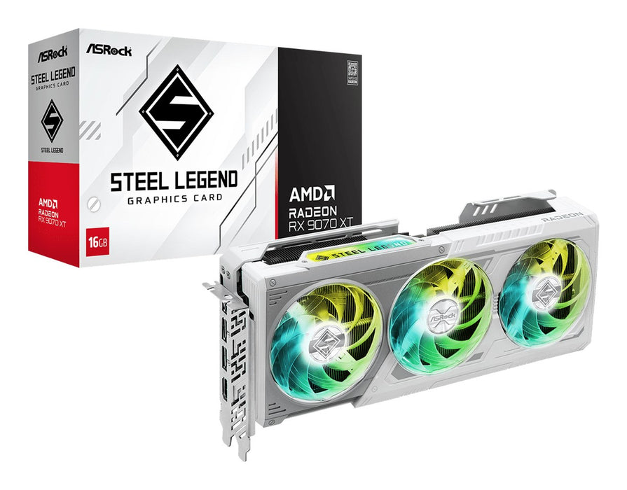Video card ASRock RADEON RX 9070 XT STEEL LEGEND 16GB GDDR6
