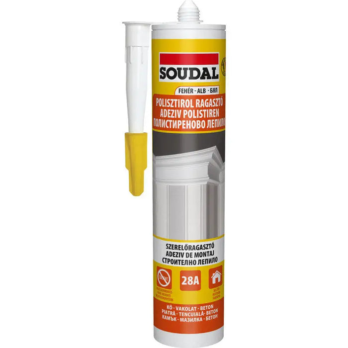 ASSEMBLY ADHESIVE 28A POLYSTYRENE 500 G SOUDAL - Лепила<<<Лепила и ленти<<<Бои и лакове<<<Praktiker&&&Лепила<<<Лепила и