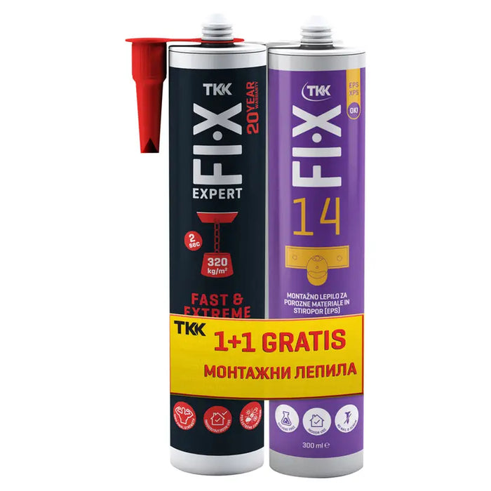 ASSEMBLY ADHESIVE TKK FIX EXPERT FAST & EXTREME + FI - Полимерни и монтажни лепила<<<Уплътнители и фуги<<<Строителни