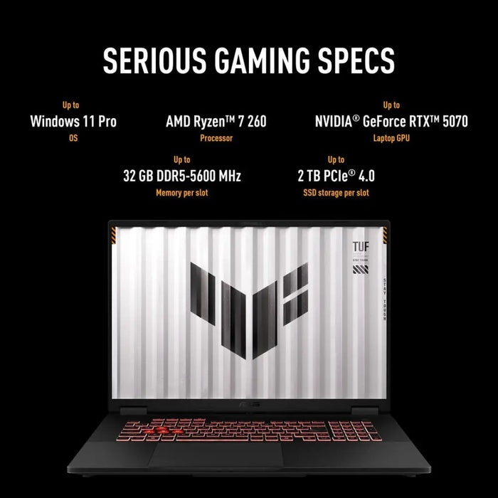 ASUS TUF Gaming A18 FA808UM-S9058 AMD Ryzen™ 7 260 Laptop 45.7 cm (18’’) 2.5K 16 GB DDR5-SDRAM 512 GB SSD NVIDIA
