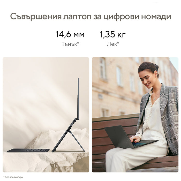 Laptop 2 in 1 ASUS Zenbook Duo OLED UX8406CA-PZ005W 14.0 ", INTEL CORE ULTRA 9 285H, RAM 32 GB, SSD 2000 GB, INTEL ARC GRAPHICS, WINDOWS 11, INKWELL GRAY