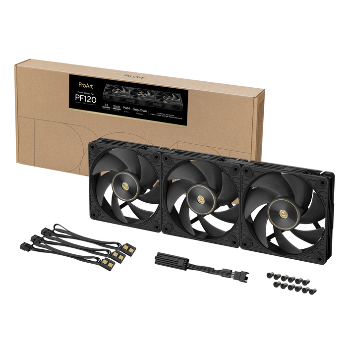 Fan Set 3 in 1 ASUS PROART PF120 PWM - Black 120x120x28 mm