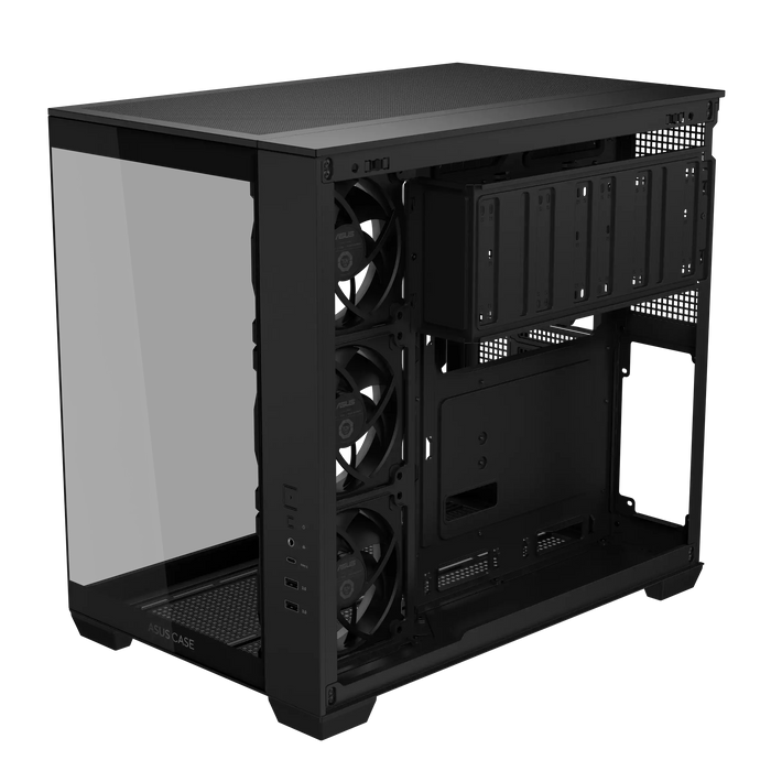Box ASUS A32 PLUS Tempered Glass + 4 ARGB Fans - Black