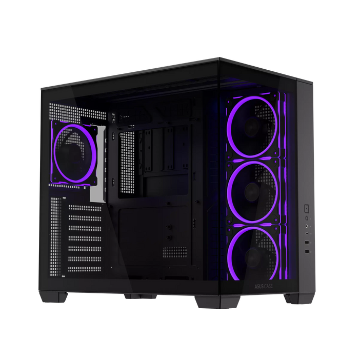 Box ASUS A32 PLUS Tempered Glass + 4 ARGB Fans - Black