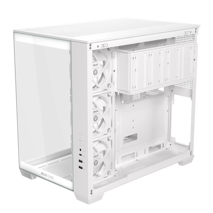 Box ASUS A32 PLUS Tempered Glass + 4 ARGB Fans - White