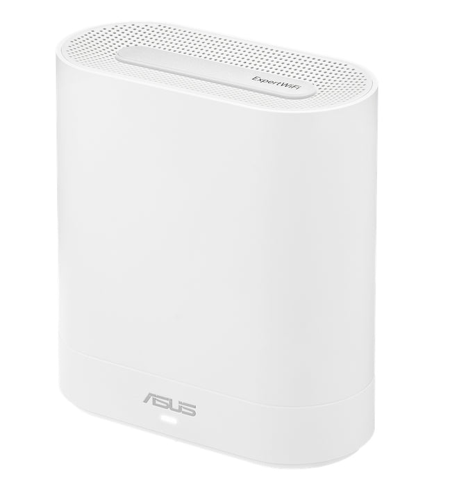 Asus Business Mesh WiFi system, ExpertWiFi EBM68 2PK, AX7800, Tri-Band, Quad-Core 1.7GHz CPU, 256MB/1GB Flash/RAM, 2.5G port, OFDMA, Beamforming, 8 SSIDs, customize guest portal, Commercial-Grade Network Security & VPN, wall mounting,White