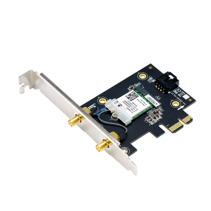 Wireless adapter ASUS PCE-BE6500 WiFi 7 PCI-e two external antennas and Bluetooth 5.4