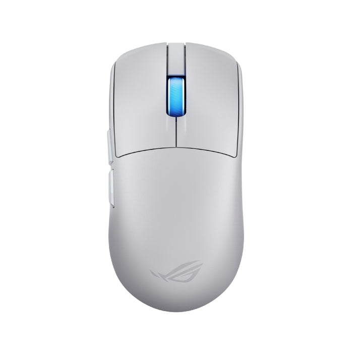 Asus ROG Harpe II Wireless Esports Gaming Mouse, 48g Lightweight, Symmetrical, AimPoint Pro 42K Optical Sensor, Optical Switches, 8K Polling, 5 Programmable Buttons, FPS Games (Moonlight White)