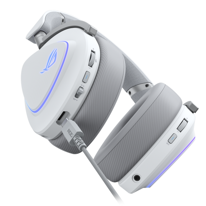 Gaming wireless headphones ASUS ROG Delta II White - USB-C, Aura Sync RGB