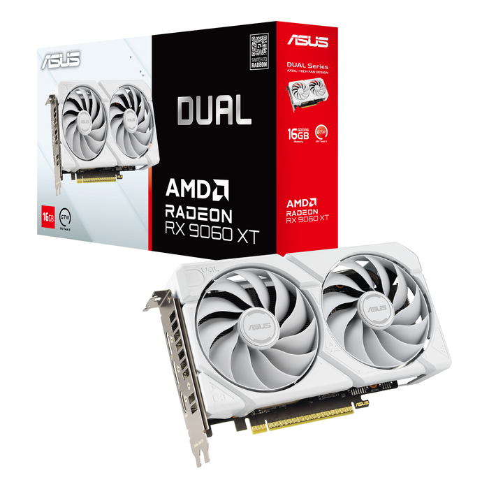 Video card ASUS DUAL RADEON RX 9060 XT 16GB GDDR6 White Edition