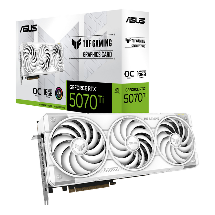 Video card ASUS TUF Gaming RTX 5070 TI 16GB GDDR7 White OC Edition